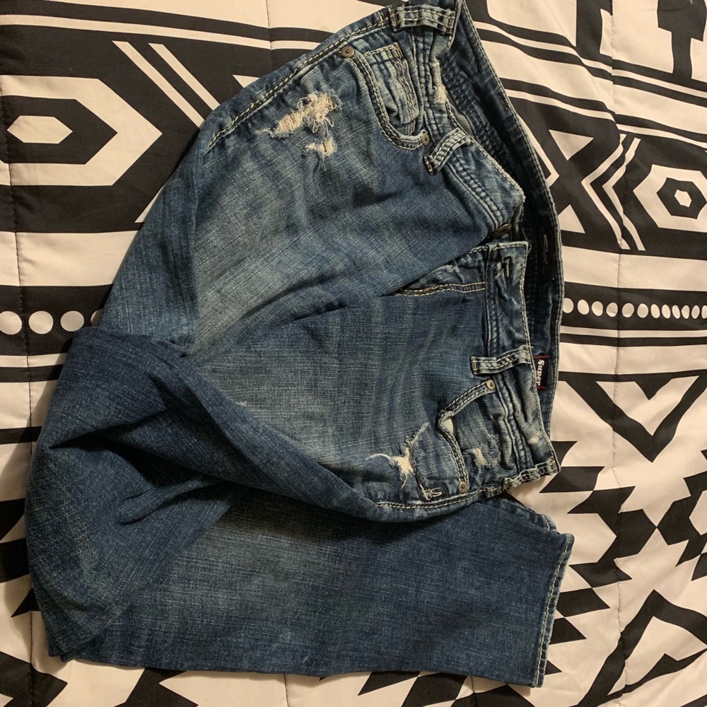 Silver girlfriend jeans